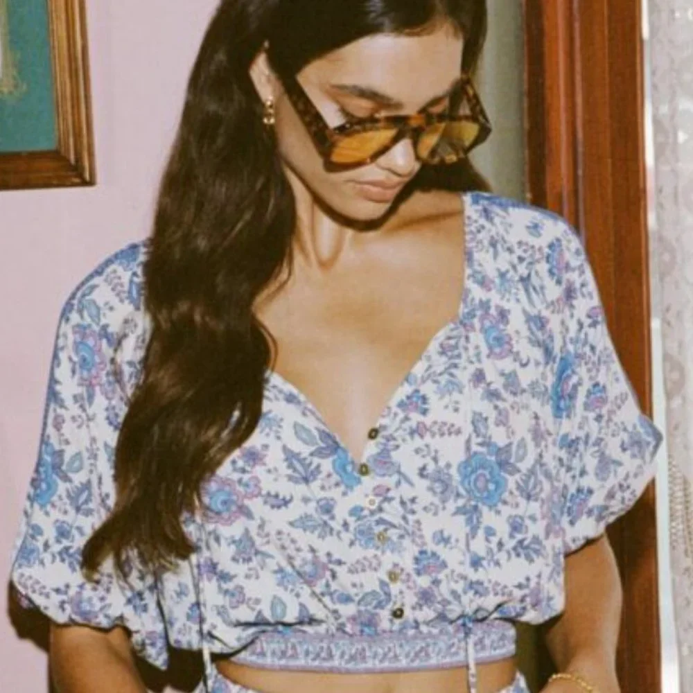 Spell Folk Song Crop Blouse - Picture 2 of 4